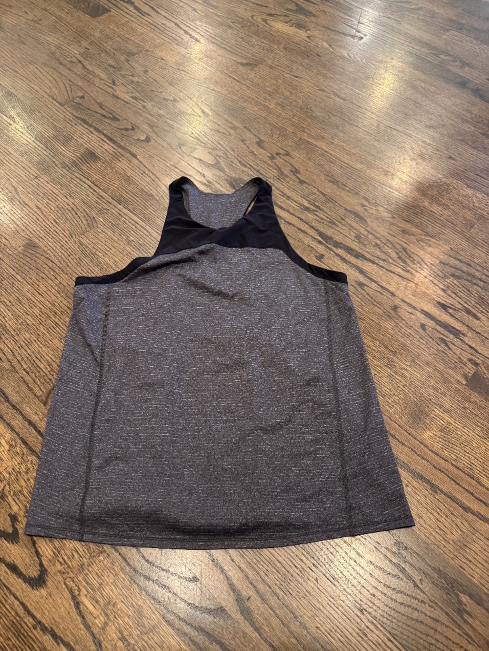 Lululemon Clip-In Tank Heathered Black / Black